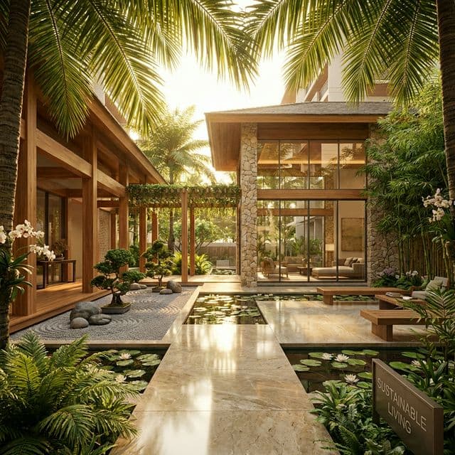 Serenity sustainable luxury courtyard design